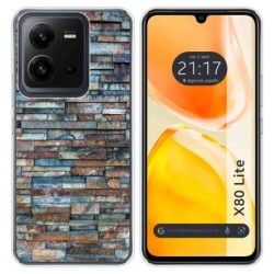 Funda Silicona para Vivo X80 Lite 5G diseño Ladrillo 05 Dibujos