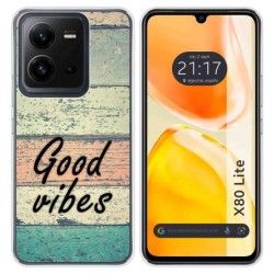 Funda Silicona para Vivo X80 Lite 5G diseño Madera 01 Dibujos