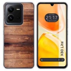 Funda Silicona para Vivo X80 Lite 5G diseño Madera 02 Dibujos