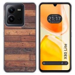 Funda Silicona para Vivo X80 Lite 5G diseño Madera 03 Dibujos