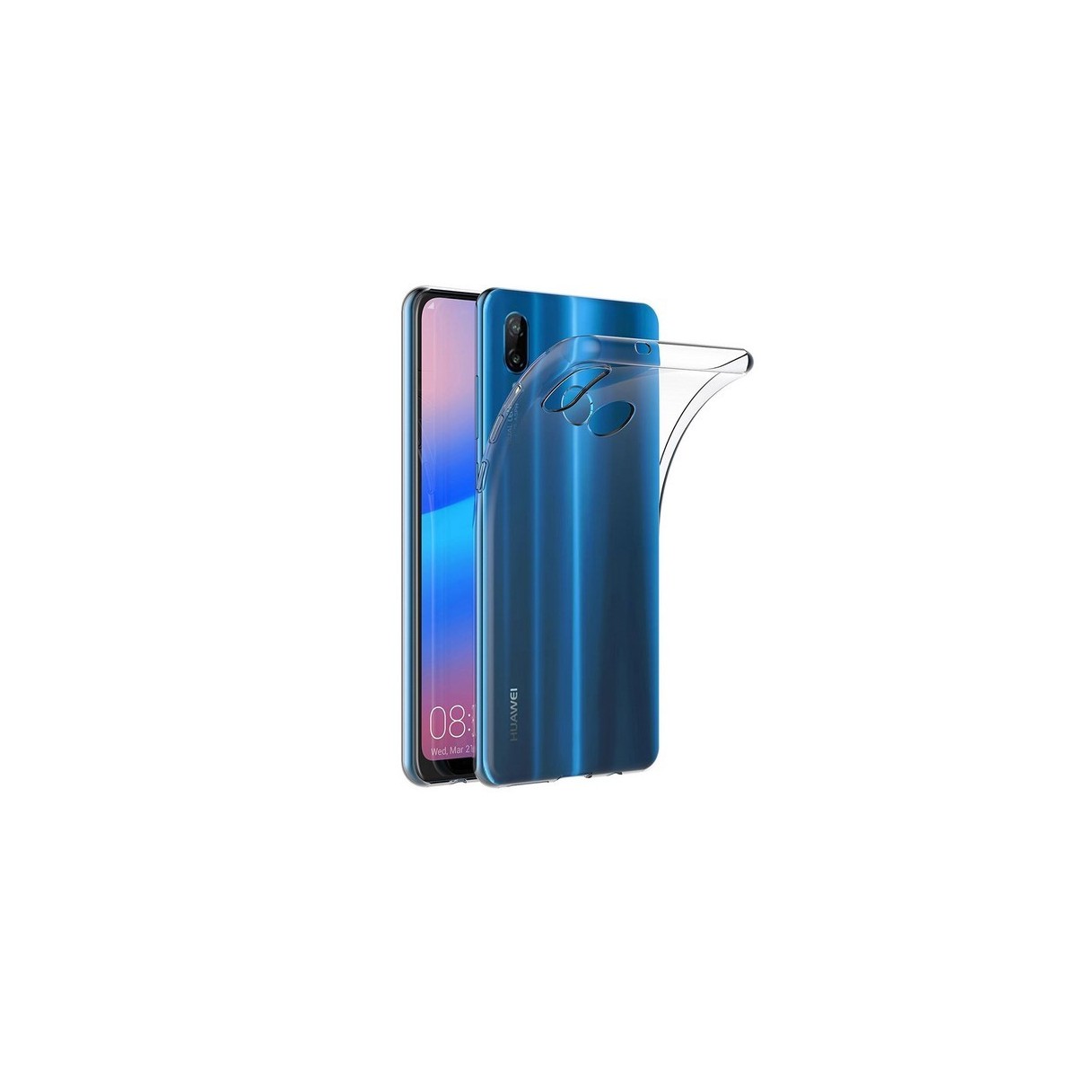 Funda Gel Tpu Fina Ultra-Thin 0,5mm Transparente para Huawei P20 Lite