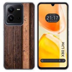 Funda Silicona para Vivo X80 Lite 5G diseño Madera 05 Dibujos