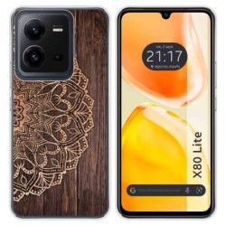 Funda Silicona para Vivo X80 Lite 5G diseño Madera 06 Dibujos