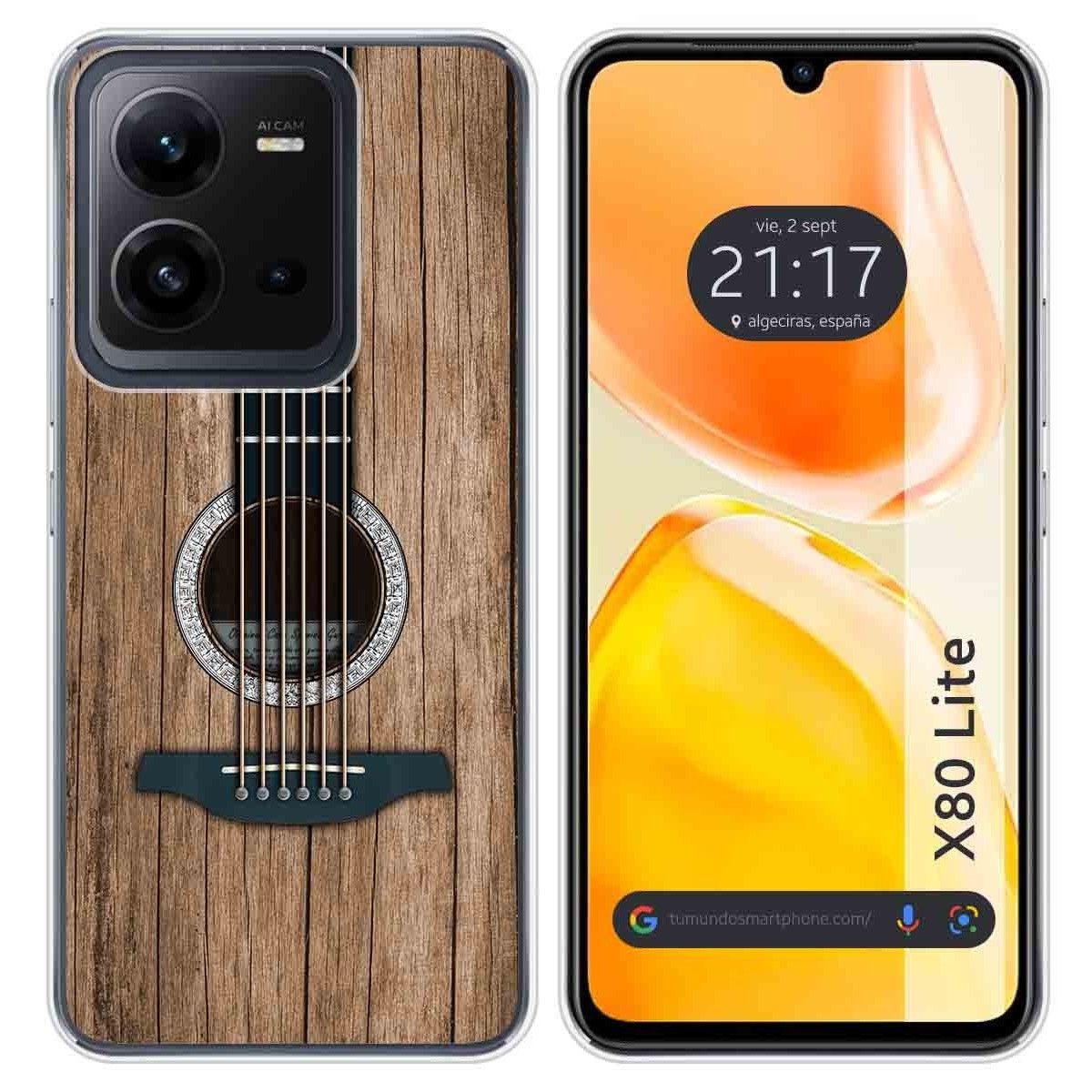 Funda Silicona para Vivo X80 Lite 5G diseño Madera 11 Dibujos
