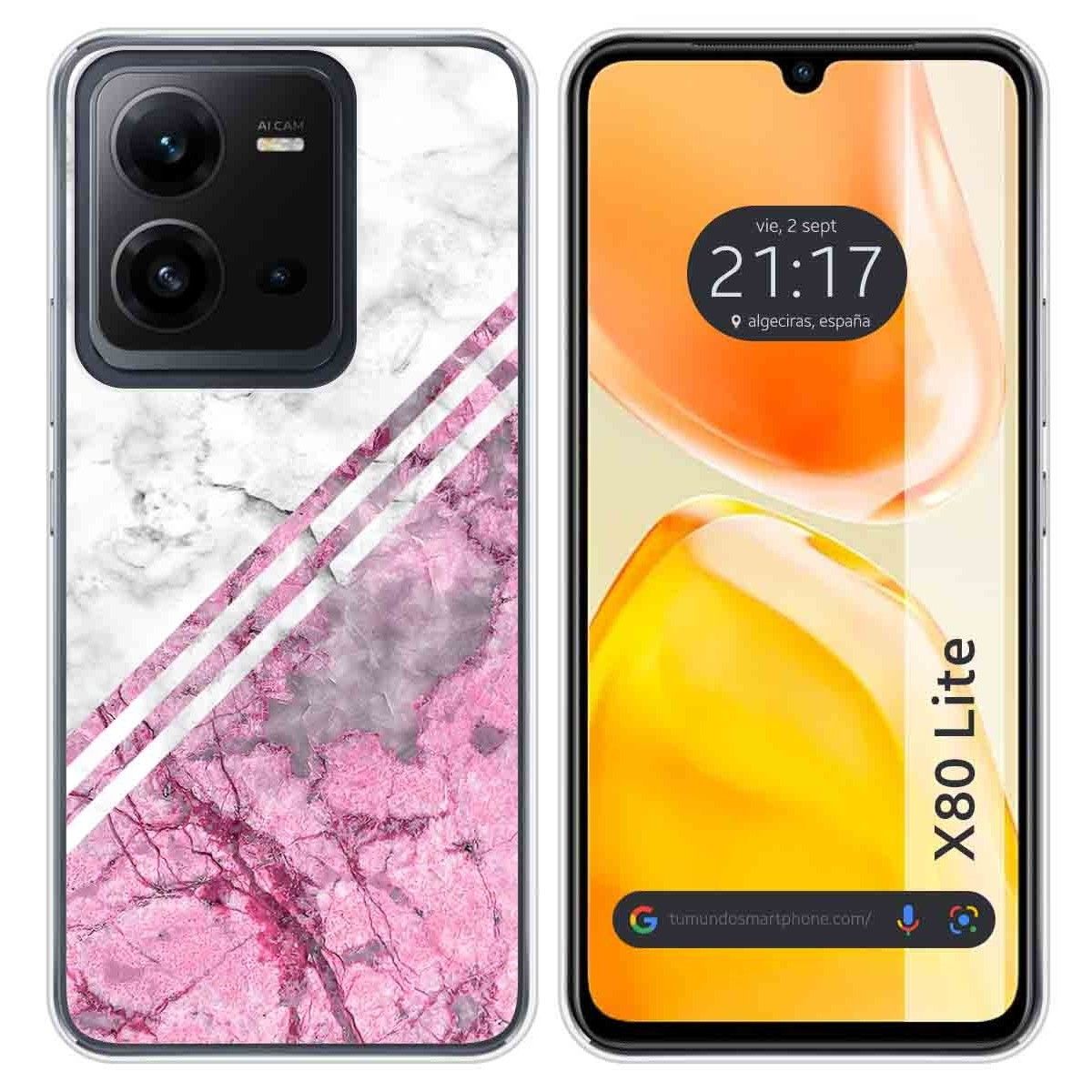 Funda Silicona para Vivo X80 Lite 5G diseño Mármol 03 Dibujos
