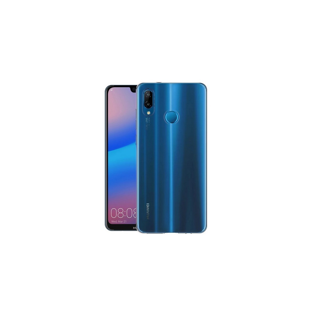 Funda Gel Tpu Fina Ultra-Thin 0,5mm Transparente para Huawei P20 Lite