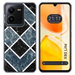 Funda Silicona para Vivo X80 Lite 5G diseño Mármol 06 Dibujos