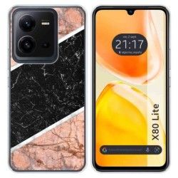 Funda Silicona para Vivo X80 Lite 5G diseño Mármol 07 Dibujos