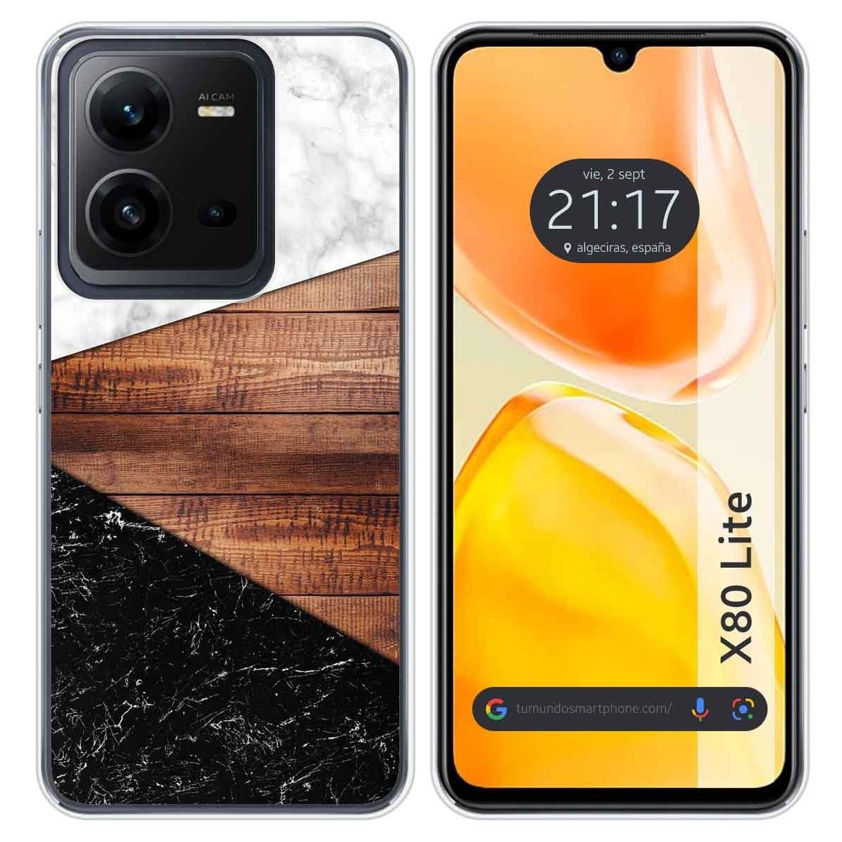 Funda Silicona para Vivo X80 Lite 5G diseño Mármol 11 Dibujos