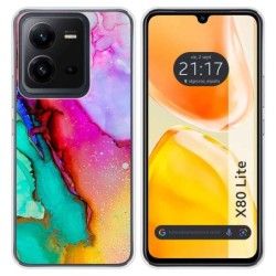 Funda Silicona para Vivo X80 Lite 5G diseño Mármol 15 Dibujos