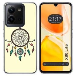 Funda Silicona para Vivo X80 Lite 5G diseño Atrapasueños Dibujos