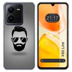 Funda Silicona para Vivo X80 Lite 5G diseño Barba Dibujos