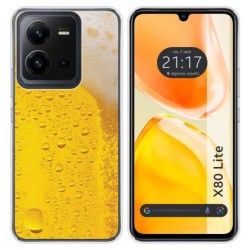 Funda Silicona para Vivo X80 Lite 5G diseño Cerveza Dibujos