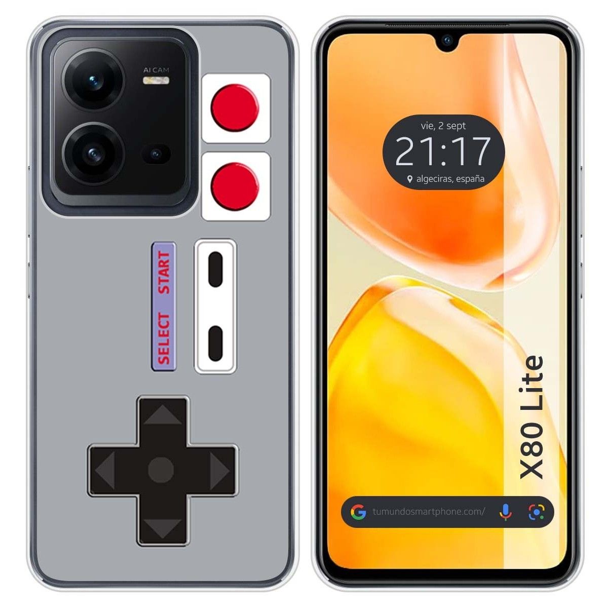 Funda Silicona para Vivo X80 Lite 5G diseño Consola Dibujos