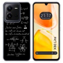 Funda Silicona para Vivo X80 Lite 5G diseño Formulas Dibujos