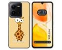 Funda Silicona para Vivo X80 Lite 5G diseño Jirafa Dibujos