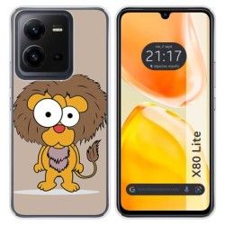 Funda Silicona para Vivo X80 Lite 5G diseño Leon Dibujos