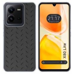 Funda Silicona para Vivo X80 Lite 5G diseño Metal Dibujos