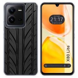 Funda Silicona para Vivo X80 Lite 5G diseño Neumatico Dibujos