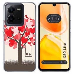 Funda Silicona para Vivo X80 Lite 5G diseño Pajaritos Dibujos