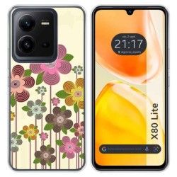 Funda Silicona para Vivo X80 Lite 5G diseño Primavera En Flor Dibujos