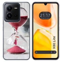 Funda Silicona para Vivo X80 Lite 5G diseño Reloj Dibujos