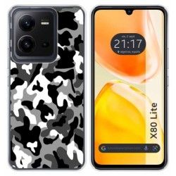 Funda Silicona para Vivo X80 Lite 5G diseño Snow Camuflaje Dibujos