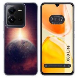 Funda Silicona para Vivo X80 Lite 5G diseño Tierra Dibujos