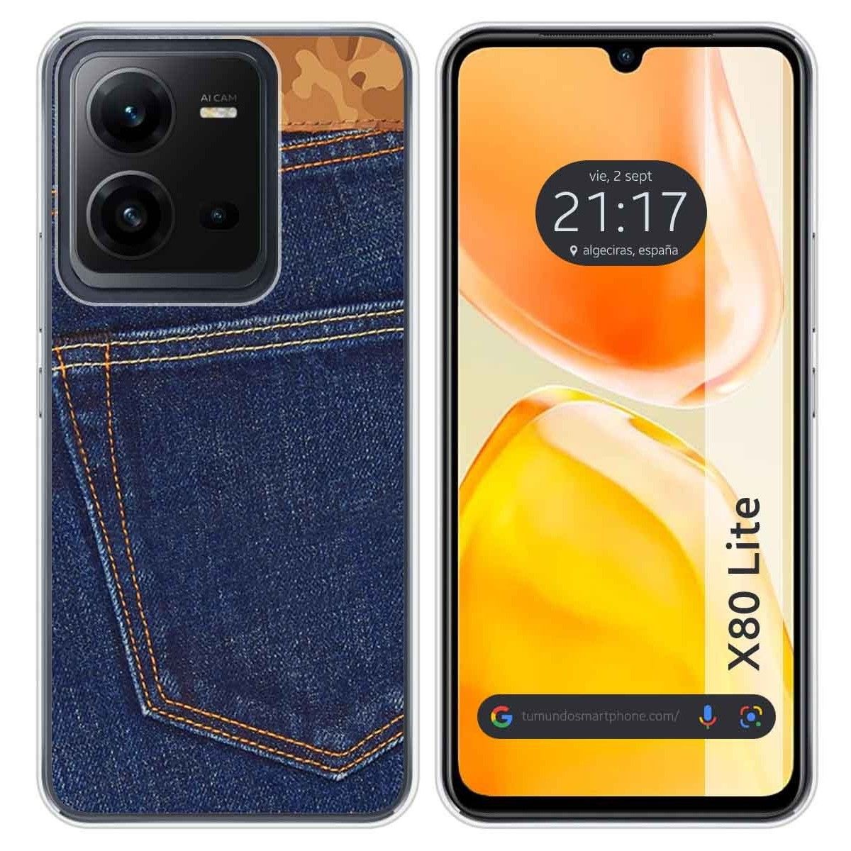 Funda Silicona para Vivo X80 Lite 5G diseño Vaquero Dibujos