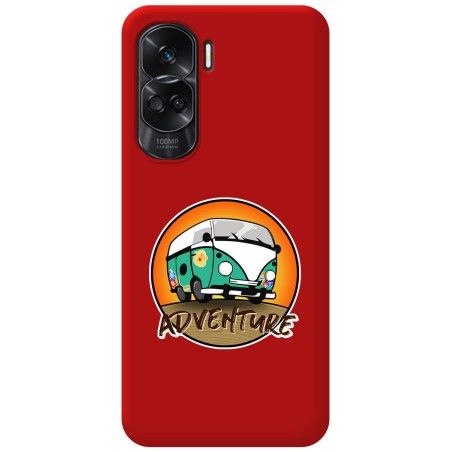 Funda Silicona Líquida Roja para Huawei Honor 90 5G diseño Adventure Dibujos