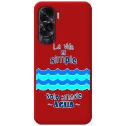 Funda Silicona Líquida Roja para Huawei Honor 90 5G diseño Agua Dibujos
