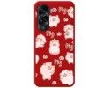 Funda Silicona Líquida Roja para Huawei Honor 90 5G diseño Cerdos Dibujos
