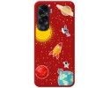 Funda Silicona Líquida Roja para Huawei Honor 90 5G diseño Espacio Dibujos