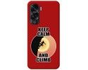 Funda Silicona Líquida Roja para Huawei Honor 90 5G diseño Mujer Escalada Dibujos