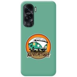 Funda Silicona Líquida Verde para Huawei Honor 90 5G diseño Adventure Dibujos