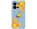 Funda Silicona Líquida Azul para Vivo X80 Lite 5G diseño Abeja Dibujos
