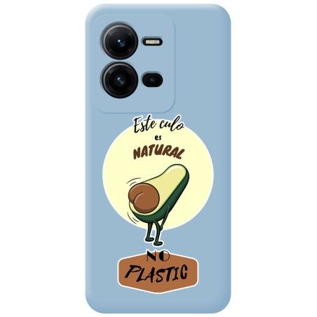 Funda Silicona Líquida Azul para Vivo X80 Lite 5G diseño Culo Natural Dibujos