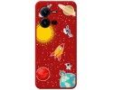 Funda Silicona Líquida Roja para Vivo X80 Lite 5G diseño Espacio Dibujos