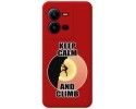 Funda Silicona Líquida Roja para Vivo X80 Lite 5G diseño Hombre Escalada Dibujos
