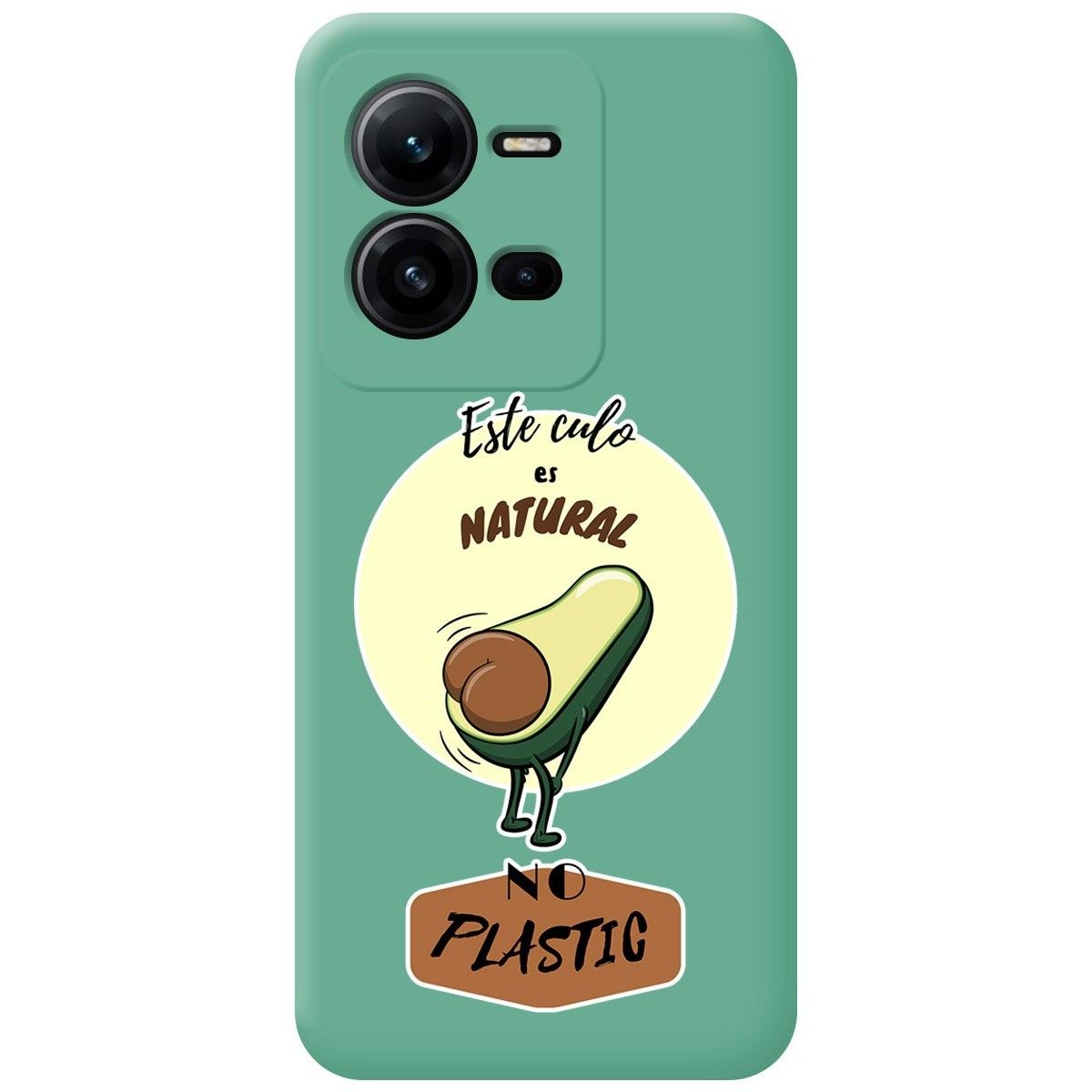 Funda Silicona Líquida Verde para Vivo X80 Lite 5G diseño Culo Natural Dibujos