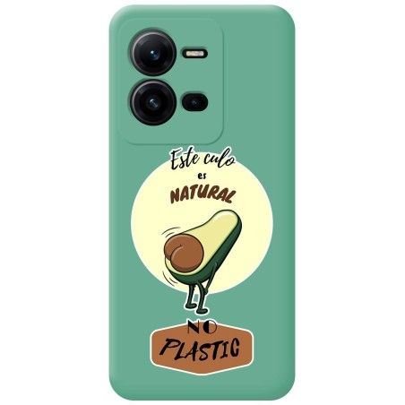 Funda Silicona Líquida Verde para Vivo X80 Lite 5G diseño Culo Natural Dibujos