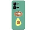 Funda Silicona Líquida Verde para Vivo X80 Lite 5G diseño Vegan Life Dibujos