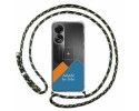 Personaliza tu Funda Colgante Transparente para Oppo A78 4G con Cordon Verde / Dorado Dibujo Personalizada