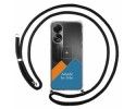 Personaliza tu Funda Colgante Transparente para Oppo A78 4G con Cordon Negro Dibujo Personalizada