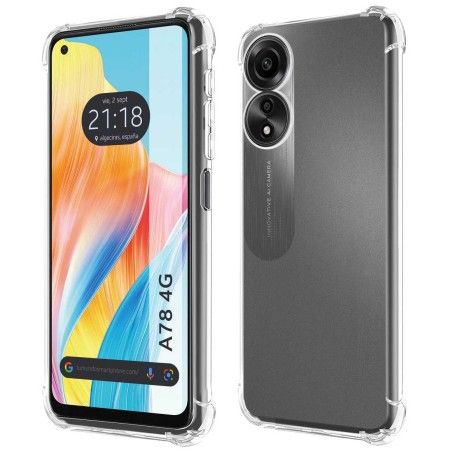 Funda Silicona Antigolpes Transparente para Oppo A78 4G