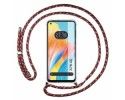 Funda Colgante Transparente para Oppo A78 4G con Cordon Rosa / Dorado