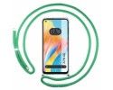 Funda Colgante Transparente para Oppo A78 4G con Cordon Verde Agua
