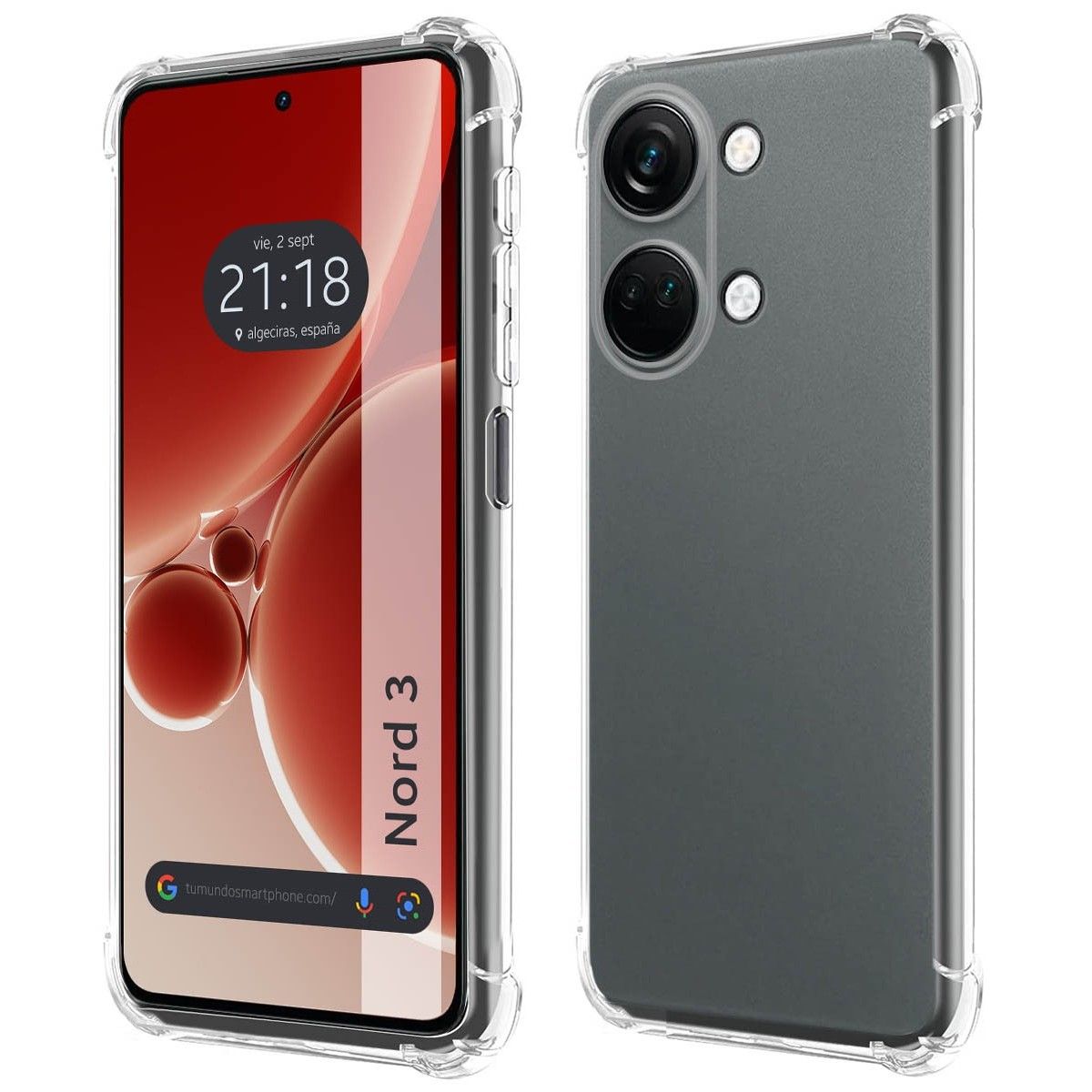 Funda Silicona Antigolpes Transparente para OnePlus Nord 3 5G