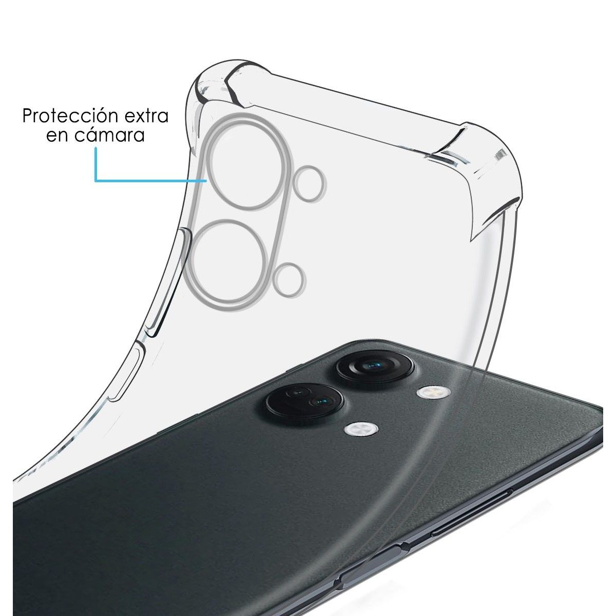 Funda Silicona Antigolpes Transparente para OnePlus Nord 3 5G