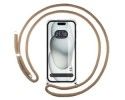 Funda Colgante Transparente para Iphone 15 (6.1) con Cordon Camel